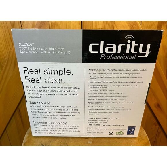 Clarity Professional XLC3.4+ Amplified 50dB Cordless Phone Wireless Expandable - Picture 3 of 8